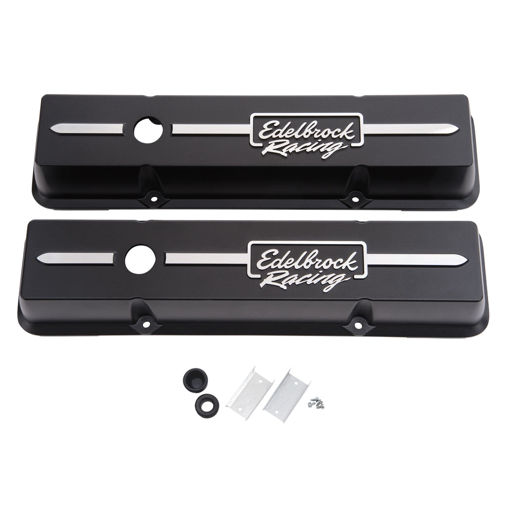 Edelbrock 41633 Racing Series Valve Covers forChevy 262-400 V8 1959-86.