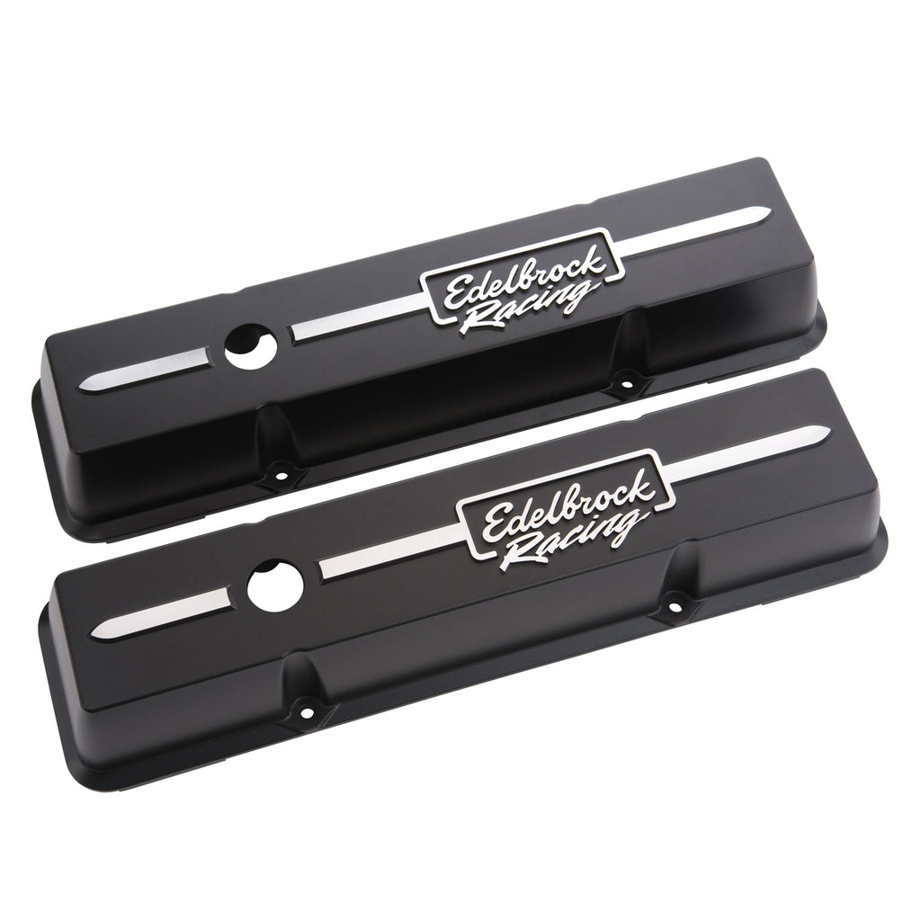 Edelbrock 41633 Racing Series Valve Covers forChevy 262-400 V8 1959-86.
