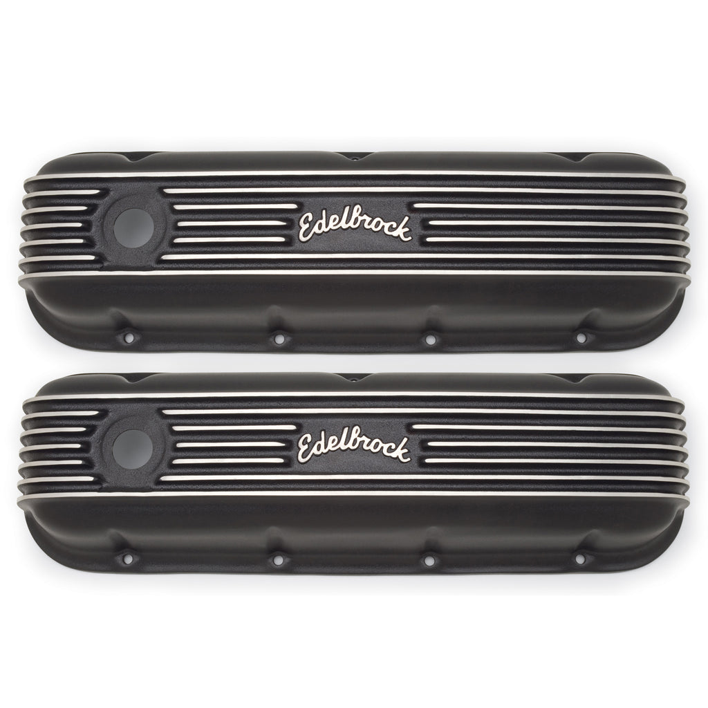 Edelbrock 41853 Classic Series Valve Cover for Chevy Big-Block V8 1965 & Later for Select Chevrolet Bel Air, Chevrolet Biscayne, Chevrolet Blazer, Chevrolet Brookwood, Chevrolet C10, Chevrolet C10 Pickup, Chevrolet C10 Suburban, Chevrolet C20, Chevrolet