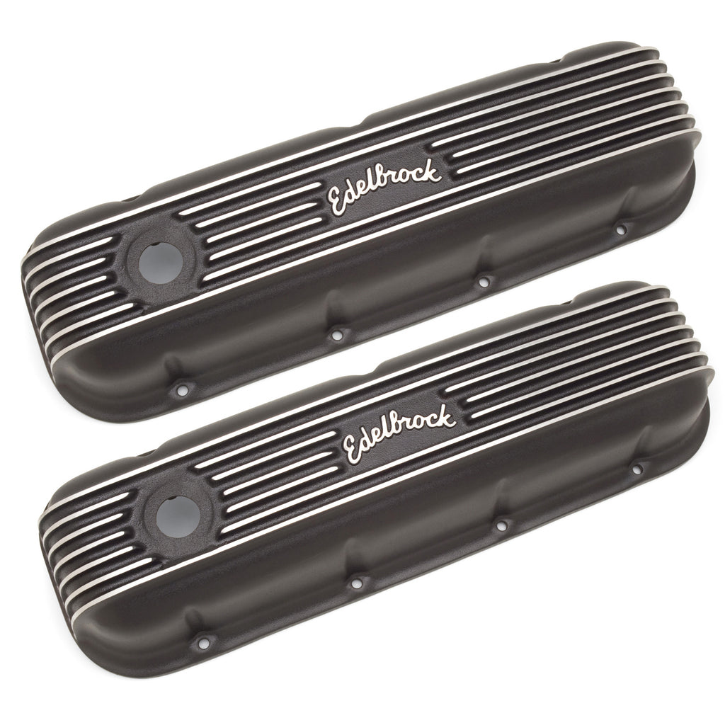 Edelbrock 41853 Classic Series Valve Cover for Chevy Big-Block V8 1965 & Later for Select Chevrolet Bel Air, Chevrolet Biscayne, Chevrolet Blazer, Chevrolet Brookwood, Chevrolet C10, Chevrolet C10 Pickup, Chevrolet C10 Suburban, Chevrolet C20, Chevrolet