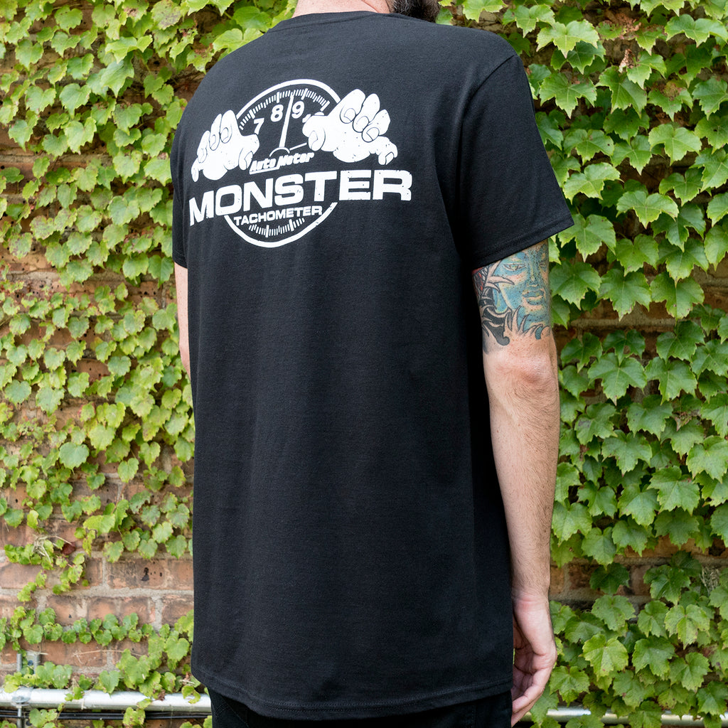 AutoMeter 0424L T-SHIRT, ADULT LARGE, BLACK, 'MONSTER'