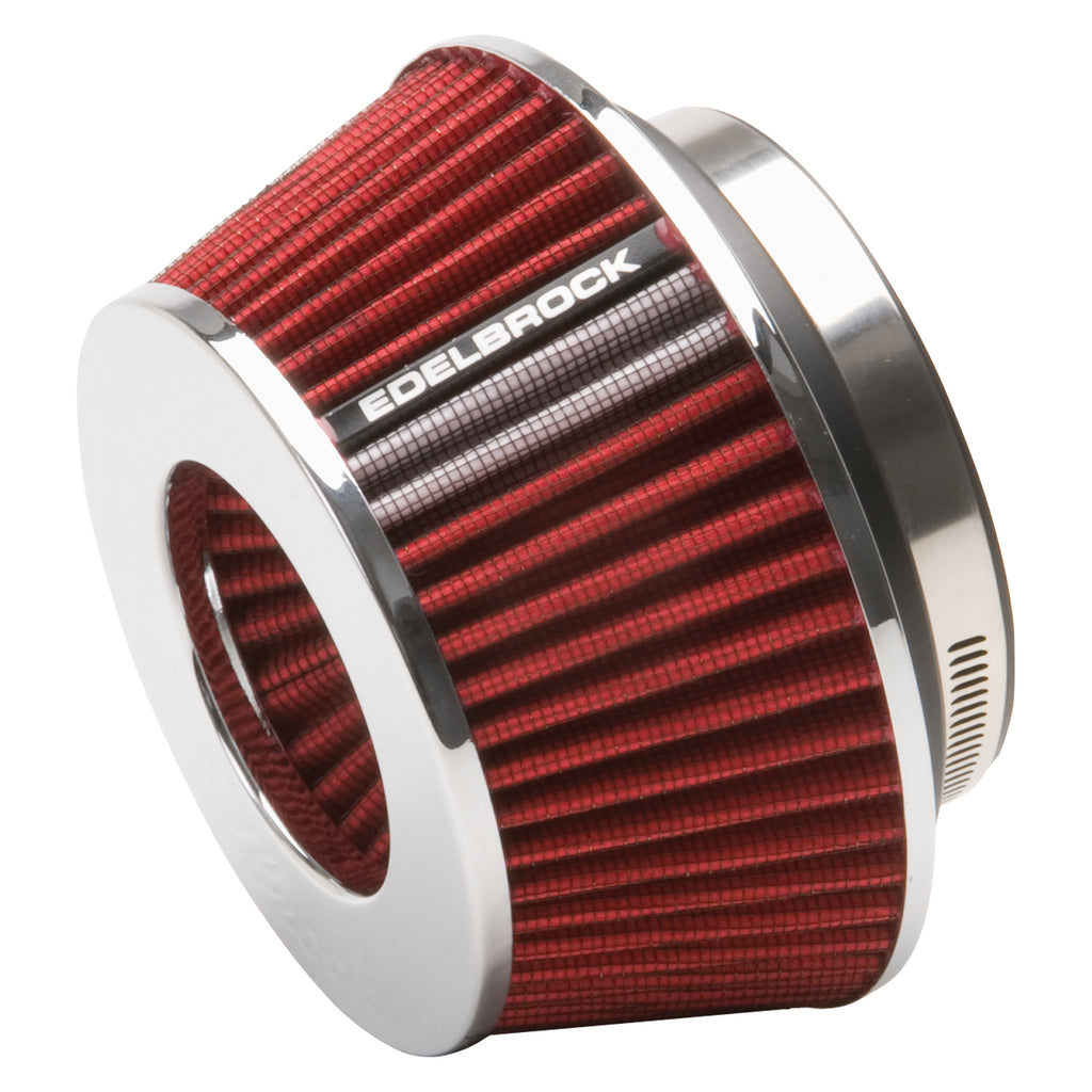 Edelbrock 43611 Pro-FloÂ® Universal Red Compact Conical Air Filter with 3", 3.5", and 4" Inlet