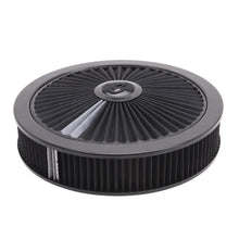 Load image into Gallery viewer, Edelbrock 43662 Pro-Flo Black Round 14" Air Cleaner with 3" Pro-Flo Element (Black)
