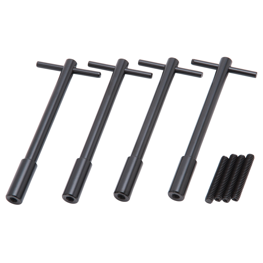 Edelbrock 44023 1-Piece Race Wing Bolts (Universal - 5" long) in Black Finish (Qty 4)