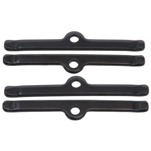 Load image into Gallery viewer, Edelbrock 44263 Hold-Down Tab Kits for Small-Block Chevy 5" long in Black Finish (Qty 4) for Select Chevrolet Bel Air, Chevrolet Biscayne, Chevrolet Blazer, Chevrolet Brookwood, Chevrolet C10, Chevrolet C10 Pickup, Chevrolet C10 Suburban, Chevrolet C20,