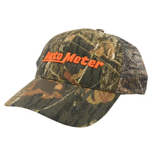 Load image into Gallery viewer, AutoMeter 0444 HAT, MESH BACK W/VELCRO, HUNTING CAMO, BLAZE ORANGE 'AUTOMETER'
