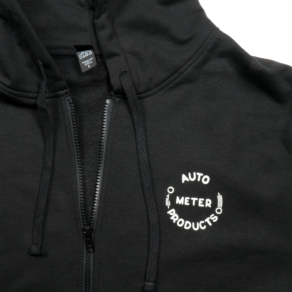AutoMeter 0448M ZIP HOODIE, ADULT MEDIUM, BLACK, 'VINTAGE'