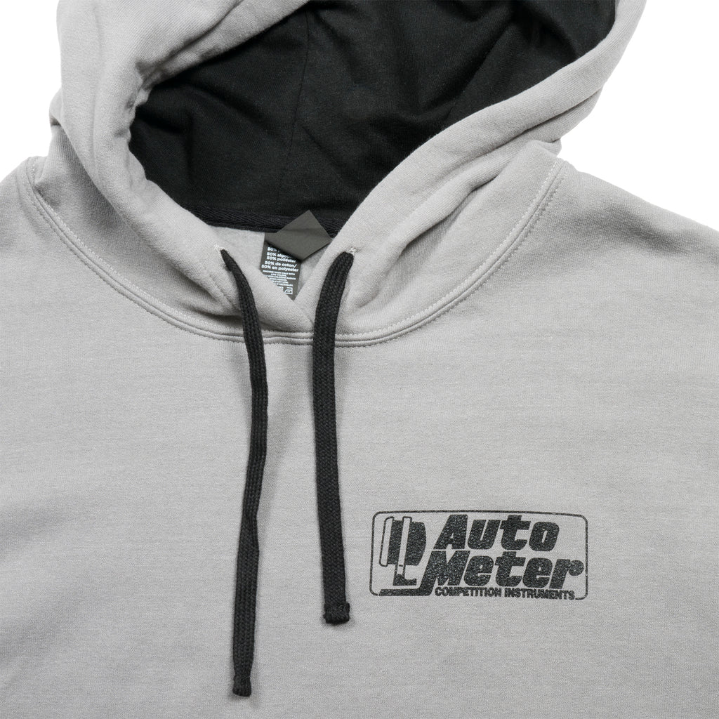AutoMeter 0449M PULLOVER HOODIE, ADULT MEDIUM, GRAY, 'COMPETITION'