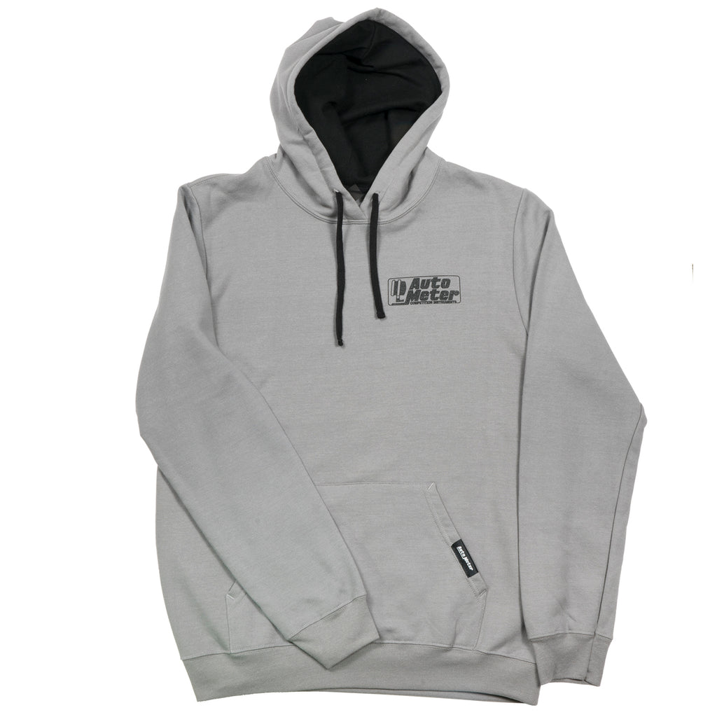 AutoMeter 0449L PULLOVER HOODIE, ADULT LARGE, GRAY, 'COMPETITION'
