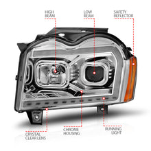 Load image into Gallery viewer, 05-07-Jeep-Grand-Cherokee-Projector-Headlights---W-Light-Bar-Switchback-Chrome-Housing