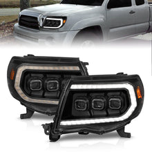 Load image into Gallery viewer, 05-11-Toyota-Tacoma-Full-Proj-Headlights-WLght-Bar-Swchbk-Seq.-Blk.-Housing-WInitiation-Light