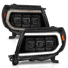 Load image into Gallery viewer, 05-11-Toyota-Tacoma-Full-Proj-Headlights-WLght-Bar-Swchbk-Seq.-Blk.-Housing-WInitiation-Light