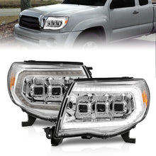 Load image into Gallery viewer, 05-11-Toyota-Tacoma-Led-Projector-Headlights-WLight-Bar-Swtchbk-Seq.-Chrome-WInitiation-Light