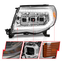 Load image into Gallery viewer, 05-11-Toyota-Tacoma-Led-Projector-Headlights-WLight-Bar-Swtchbk-Seq.-Chrome-WInitiation-Light