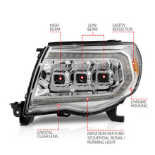 Load image into Gallery viewer, 05-11-Toyota-Tacoma-Led-Projector-Headlights-WLight-Bar-Swtchbk-Seq.-Chrome-WInitiation-Light