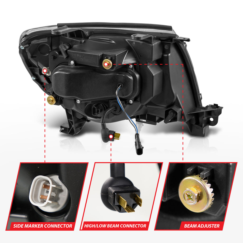 05-11-Toyota-Tacoma-Led-Projector-Headlights-WLight-Bar-Swtchbk-Seq.-Chrome-WInitiation-Light