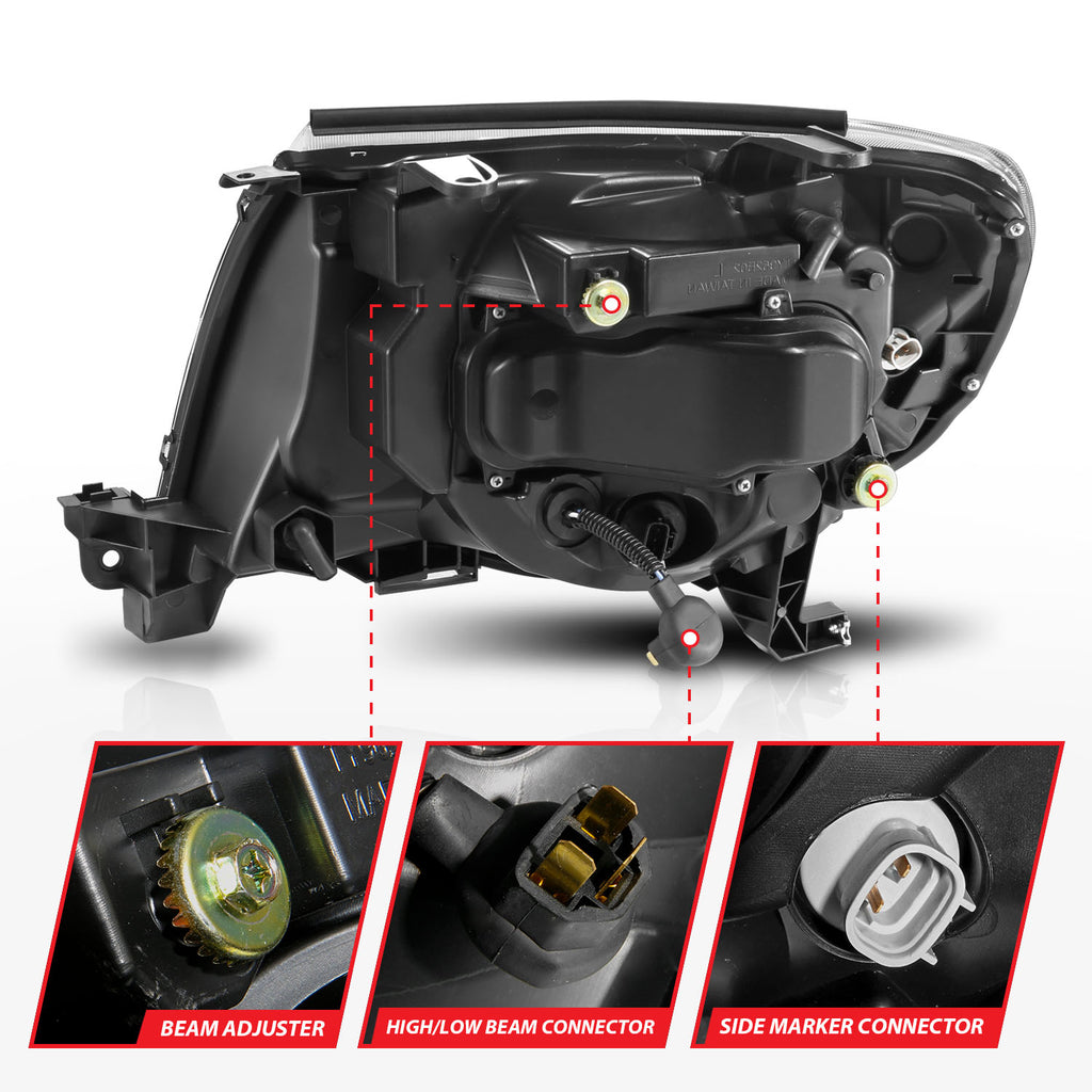 05-11-Toyota-Tacoma-Projector-Headlights-WLight-Bar-Switchback-Black-Housing