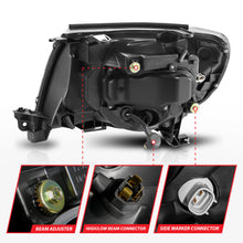 Load image into Gallery viewer, 05-11-Toyota-Tacoma-Projector-Headlights-WLight-Bar-Switchback-Black-Housing