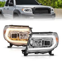 Load image into Gallery viewer, 05-11-Toyota-Tacoma-Projector-Headlights-WLight-Bar-Switchback-Chrome-Housing