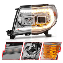 Load image into Gallery viewer, 05-11-Toyota-Tacoma-Projector-Headlights-WLight-Bar-Switchback-Chrome-Housing