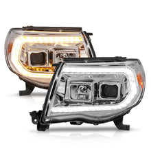 Load image into Gallery viewer, 05-11-Toyota-Tacoma-Projector-Headlights-WLight-Bar-Switchback-Chrome-Housing