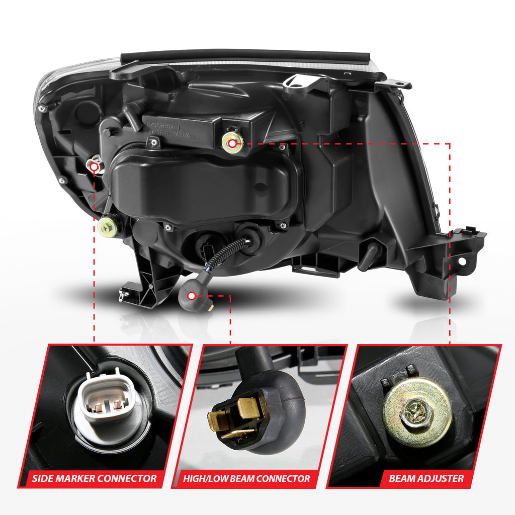 05-11-Toyota-Tacoma-Projector-Headlights-WLight-Bar-Switchback-Chrome-Housing