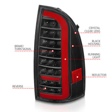 Load image into Gallery viewer, 05-15-Toyota-Tacoma-Full-Led-Tail-Lights-WLight-Bar-Sequential-Black-Housing-Clear-Lens