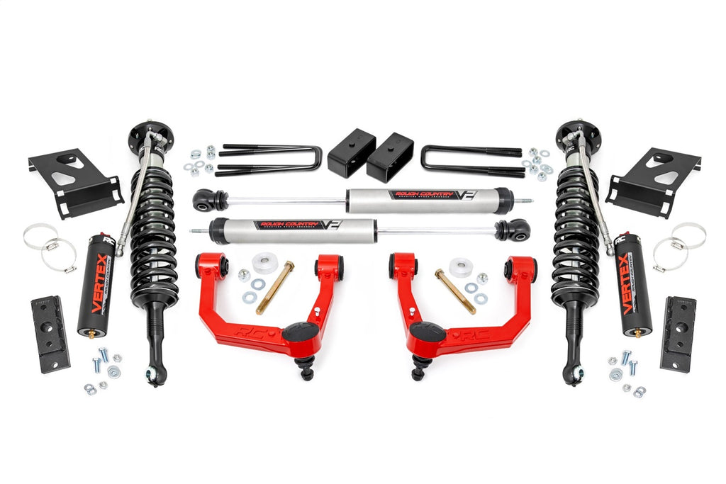 Rough Country 74257RED Suspension Lift Kit w/Shocks for Select Toyota Tacoma
