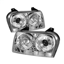 0508-300-Projector-Headlightsled-Haloled-(-Replaceable-Leds-)Chromehigh-H1