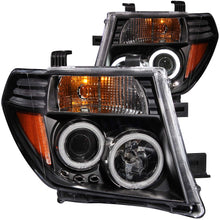 Load image into Gallery viewer, 0508-Pathfinder-Projector-Headlights-WHalo-Black-Clear-DriverPassenger