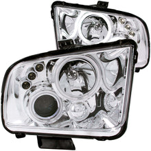 Load image into Gallery viewer, 0509-Mustang-Headlights-Projector-With-HaloChrome-Clear-With-Amber-Reflectors