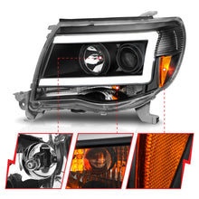 Load image into Gallery viewer, 0509-Tacoma-Projector-Light-Bar-Style-Headlights-Black-Clear-Amber-(WC-Light-Bar)