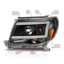 Load image into Gallery viewer, 0509-Tacoma-Projector-Light-Bar-Style-Headlights-Black-Clear-Amber-(WC-Light-Bar)