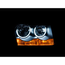 Load image into Gallery viewer, 0510-Chry-300(Not-Limited)Headlights-Crystal-Black-With-Halo(Ccfl)DrivePass