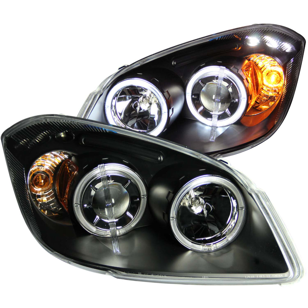 0511-Chevrolet-Cobalt-Projector-Halo-WLed-No-Ccfl-Bar-Black-Clear-Headlights-DrivePass