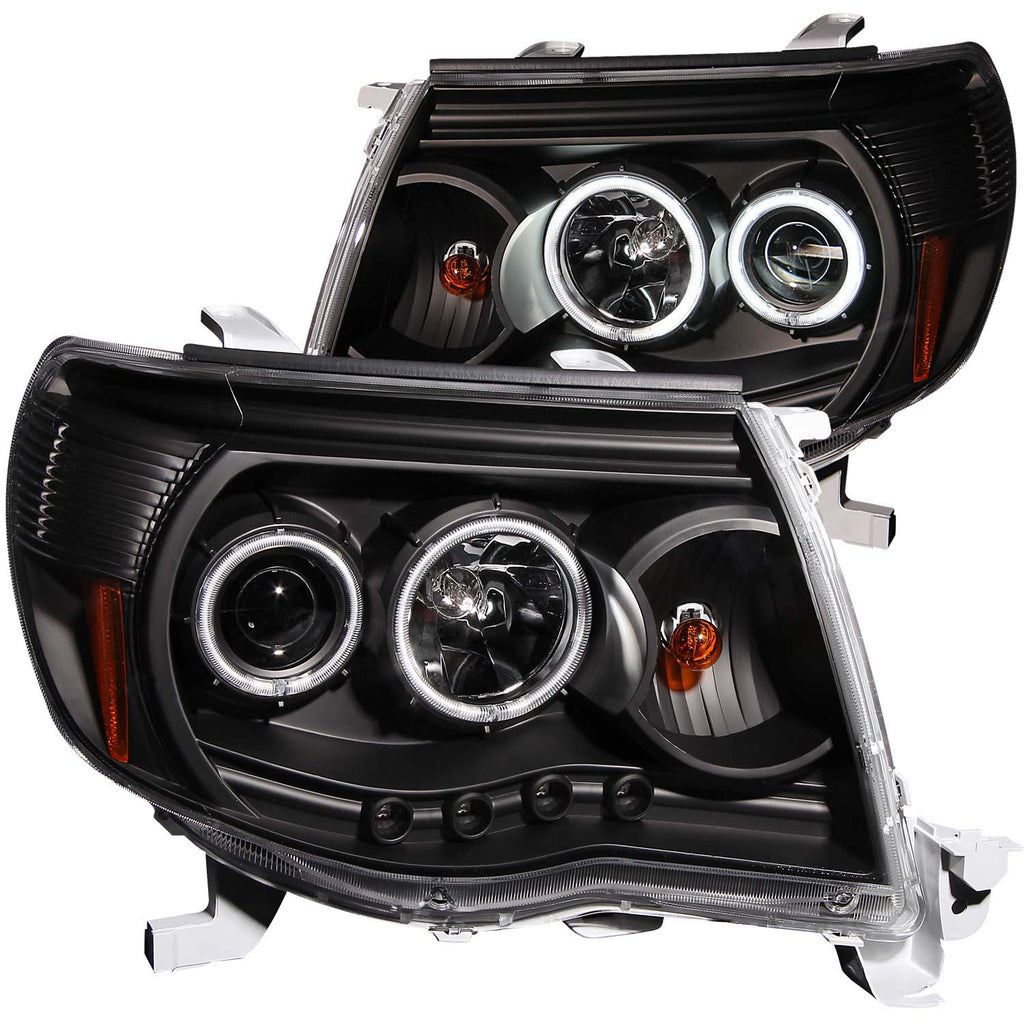 0511-Tacoma-Black-Clear-Projector-With-Halos-Headlights-DriverPassenger