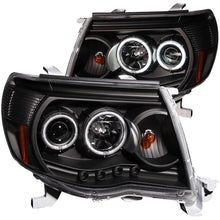 Load image into Gallery viewer, 0511-Tacoma-Black-Clear-Projector-With-Halos-Headlights-DriverPassenger