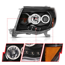 Load image into Gallery viewer, 0511-Tacoma-Black-Clear-Projector-With-Halos-Headlights-DriverPassenger