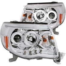 Load image into Gallery viewer, 0511-Tacoma-Chrome-Clear-Projector-With-Halos-Headlights-DriverPassenger