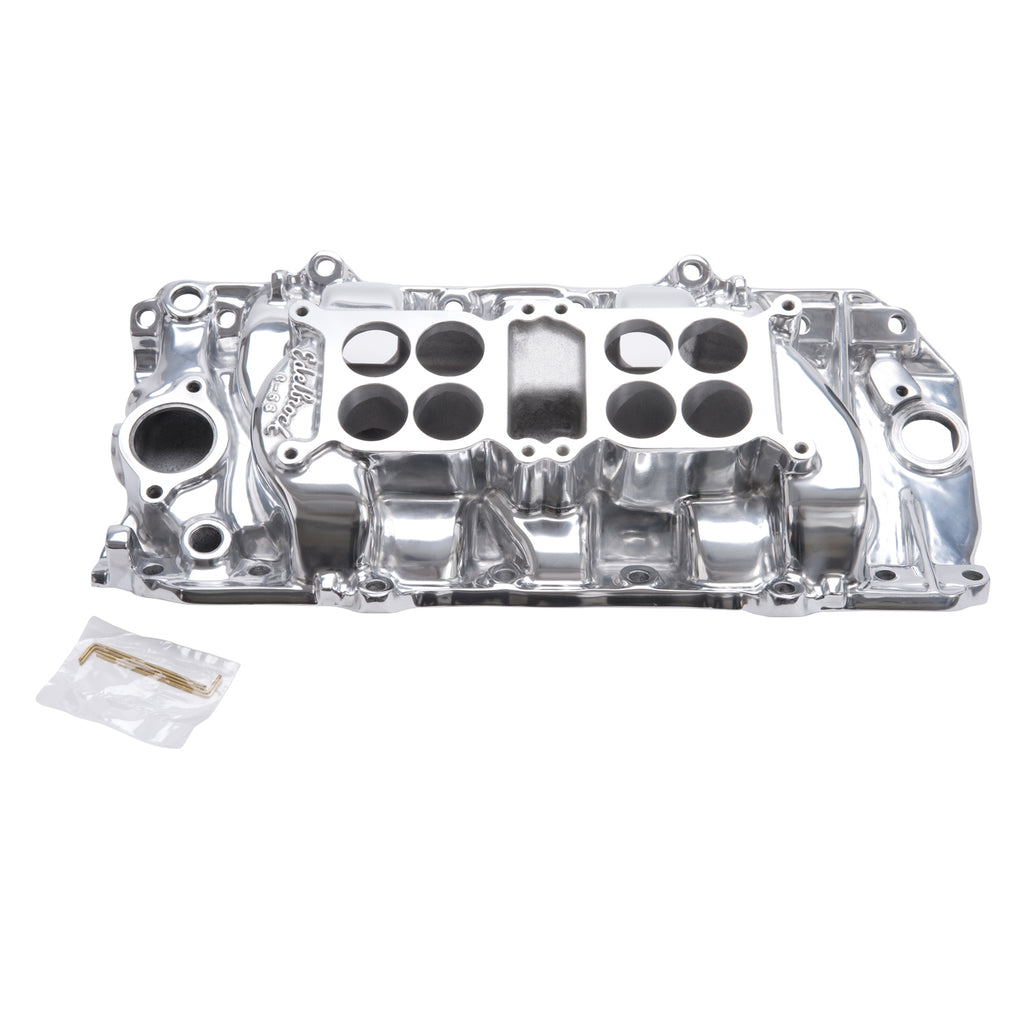 Edelbrock 54201 Engine Intake Manifold for Select Chevrolet Bel Air, Chevrolet Biscayne, Chevrolet Blazer, Chevrolet Brookwood, Chevrolet C10, Chevrolet C10 Pickup, Chevrolet C10 Suburban, Chevrolet C20, Chevrolet C20 Pickup, Chevrolet C20 Suburban,