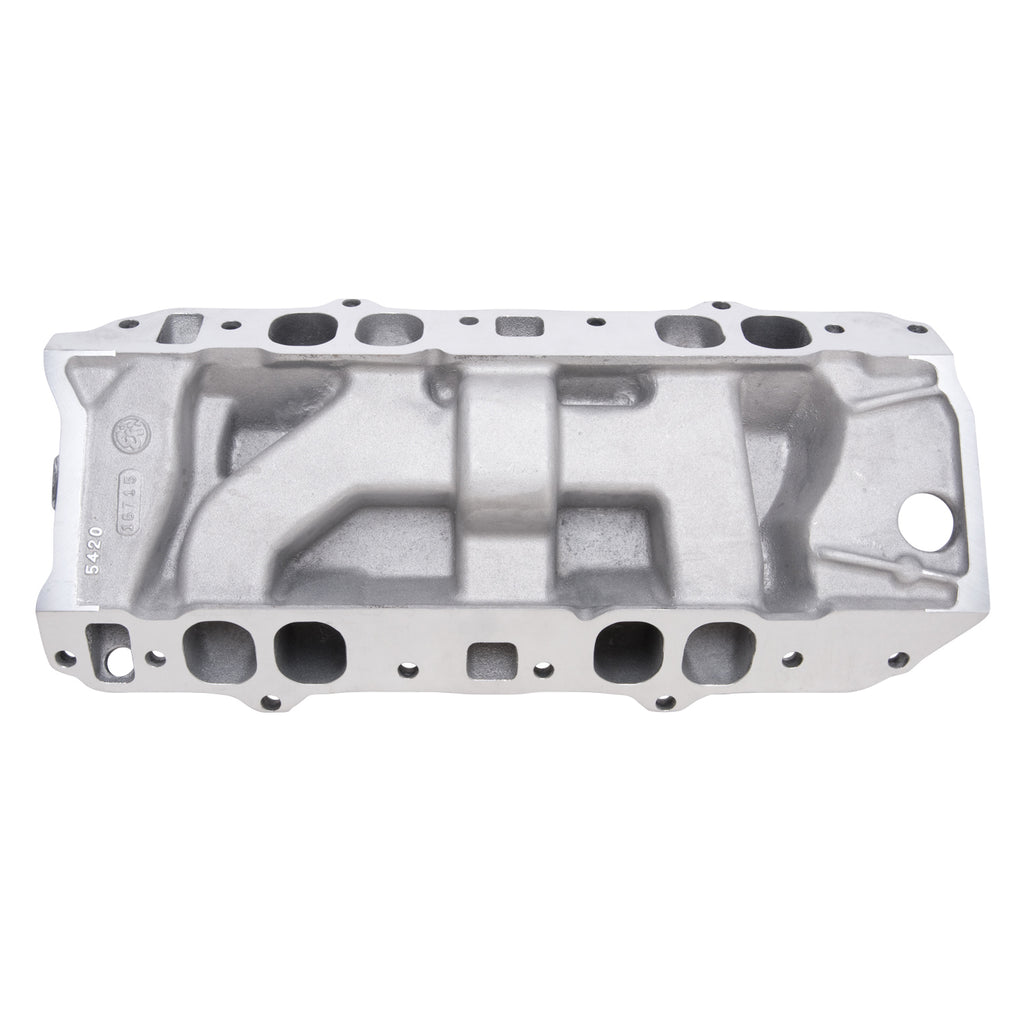 Edelbrock 54201 Engine Intake Manifold for Select Chevrolet Bel Air, Chevrolet Biscayne, Chevrolet Blazer, Chevrolet Brookwood, Chevrolet C10, Chevrolet C10 Pickup, Chevrolet C10 Suburban, Chevrolet C20, Chevrolet C20 Pickup, Chevrolet C20 Suburban,