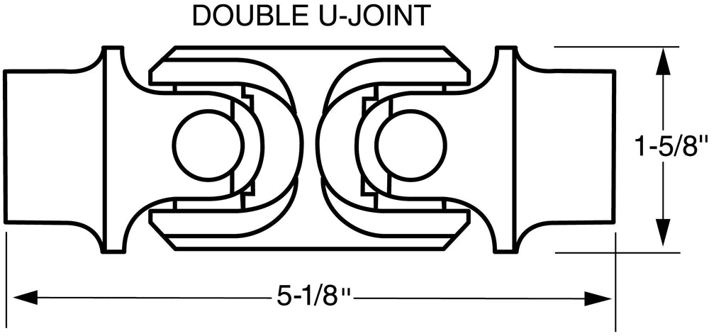 Steering-Universal-Joint;-Double;-Steel;-34-36-X-34-Smooth-Bore