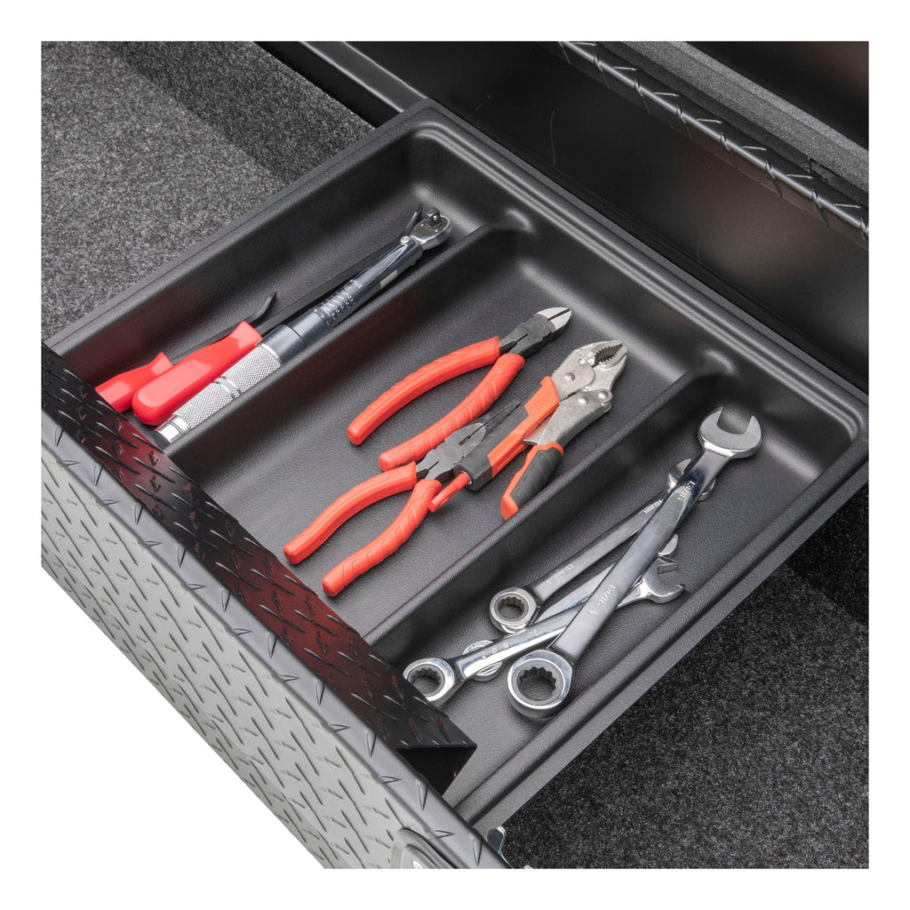 UWS EC10033 Matte Black Aluminum 72in. Secure Lock Tool Box with Low Profile (Heavy Packagin - Truck Part Superstore