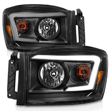 Load image into Gallery viewer, 06-09-Dodge-Ram-150025003500-Headlights-Black-HousingClear-Lens-(W-Light-Bars)