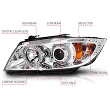 Load image into Gallery viewer, 0608-Bmw-3-Series-E90e91-Projector-Halo-WLed-Bar-Chrome-Clear-WAmber(Ccfl)DrivePass