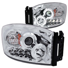 Load image into Gallery viewer, 0608-Ram-15000609-Ram-25003500-Projector-Halo-Chrome-Clear-Amber(Ccfl)Headlights-DrivPass