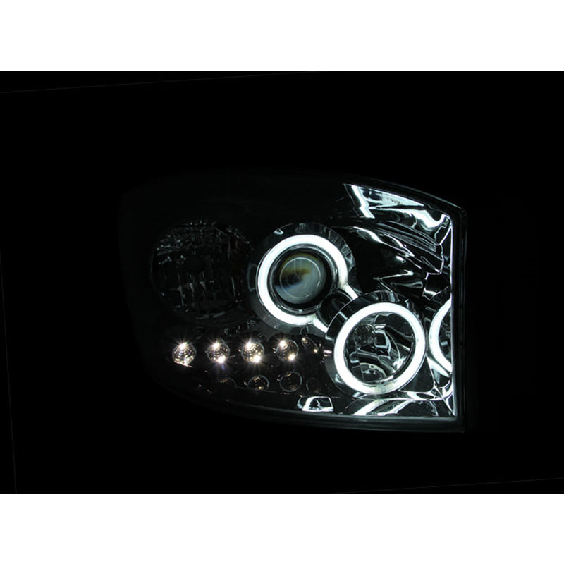 0608-Ram-15000609-Ram-25003500-Projector-Halo-Chrome-Clear-Amber(Ccfl)Headlights-DrivPass