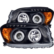 Load image into Gallery viewer, 0608-Rav4-Headlights-Black-Clear-Projector-With-Halos-DriverPassenger