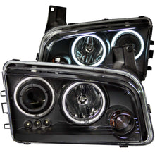 Load image into Gallery viewer, 0610-Charger-Headlights-Black-Clear-Projector-With-Halos-DriverPassenger