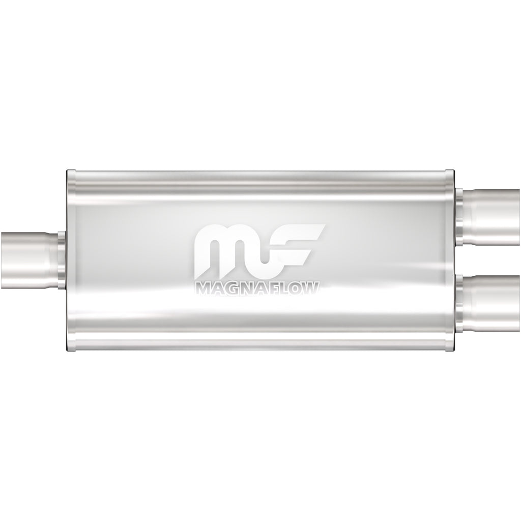 MagnaFlow Exhaust Products 14221 Straight-Through Performance Muffler; 3/2.5in. Center/Dual; 5x14x8 Body